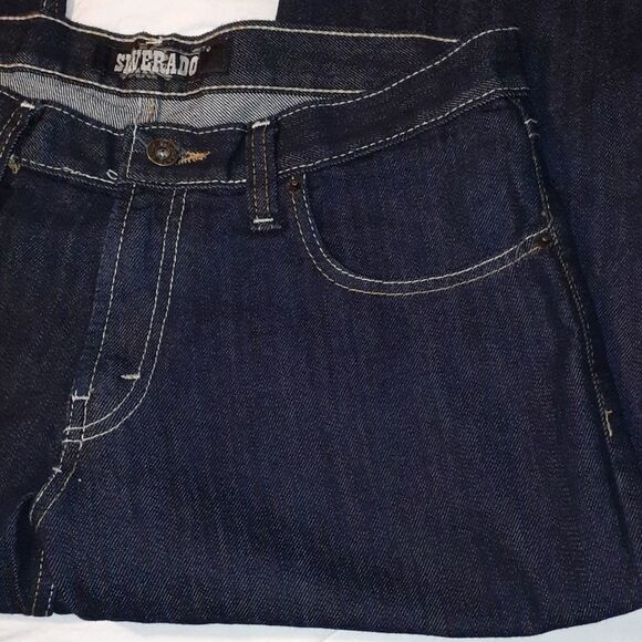 Mens Silverado Straight Leg‎ Plain Pocket Jeans 32 - Picture 3 of 9